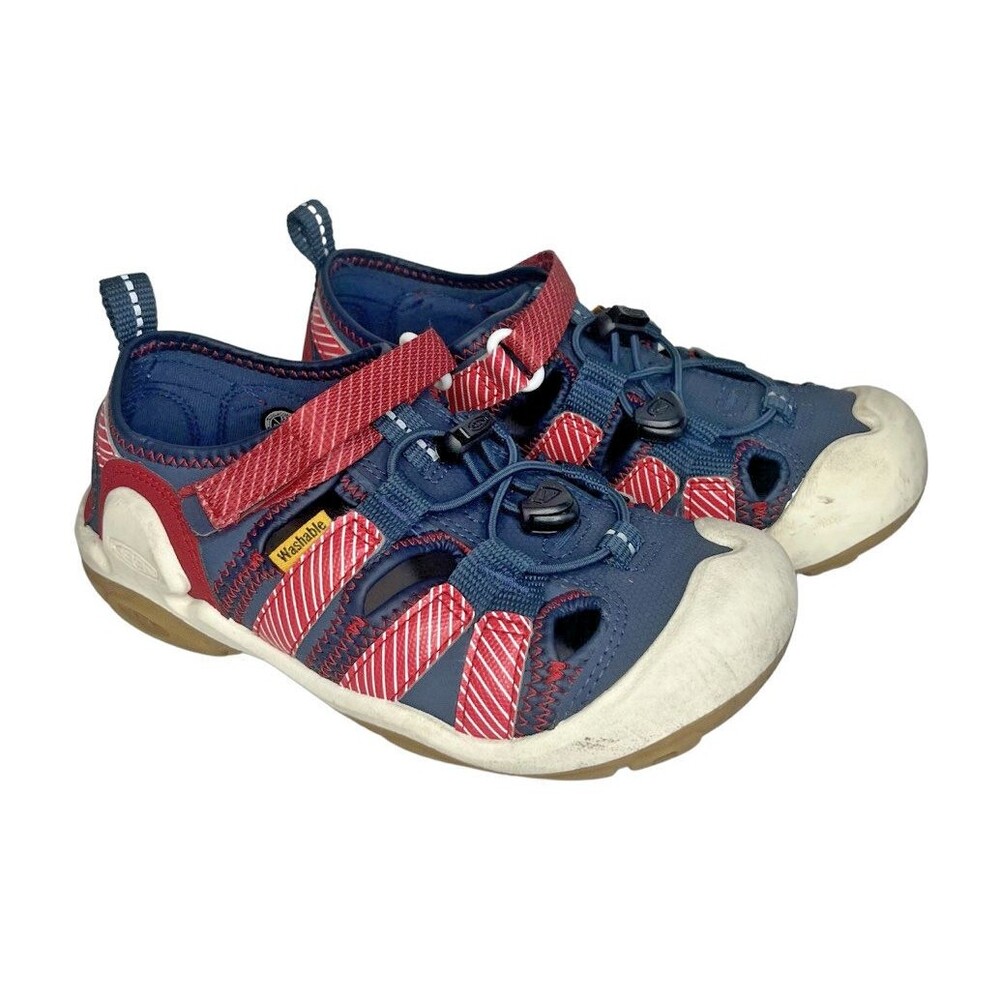 Keen Knotch Creek Sandals Waterproof Outdoor Shoes Hiking Blue Red Youth Kids 13